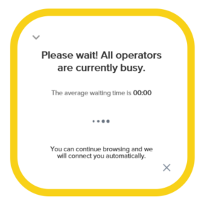 Operator busy screen