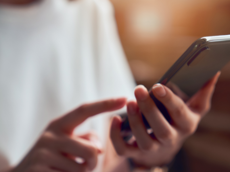 person holding cell phone